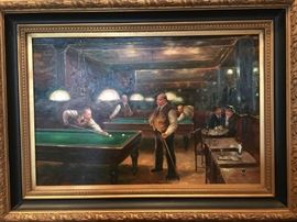 Game Room, Oil on Canvas