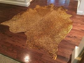 Pony Hair Faux Leopard Skin Rug 
