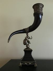 Horn Urn with Elephant 