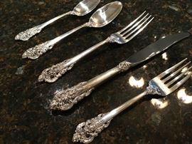 Five Piece Place Setting for Twelve, Wallace Sterling 