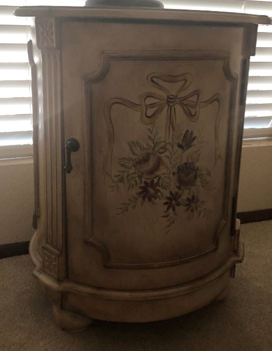 Hand Painted Round Cabinet