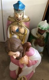 Vintage Blow Mold Nativity Lighted