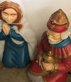 Vintage Blow Mold Nativity Lighted