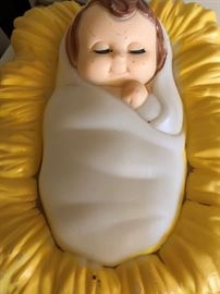 Vintage Blow Mold Nativity Lighted