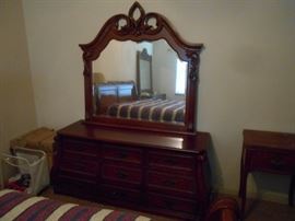 dresser with mirror