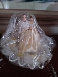 Vintage wedding cake topper.