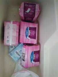 Poise pads unopened.