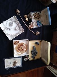 Vintage costume jewelry.