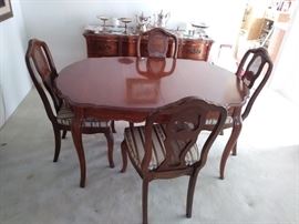 Dining table 4 chairs.