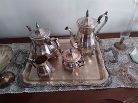 Silver plate Tea set.