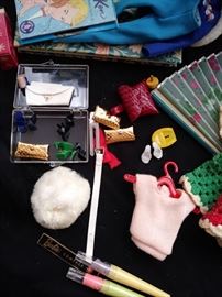 Vintage Barbie fashions.