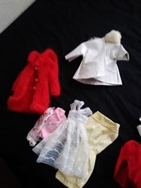 Vintage Barbie fashions.