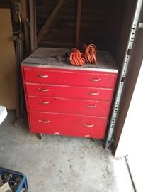 Standing tool box.