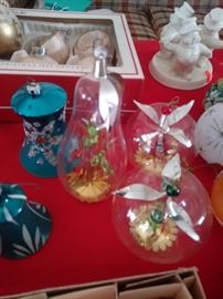 Vintage Christmas ornaments. 