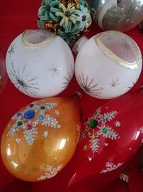 Vintage Christmas ornaments. 