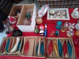 Vintage Christmas ornaments. 