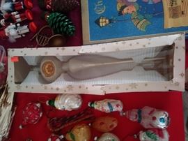 Vintage Christmas ornaments. 