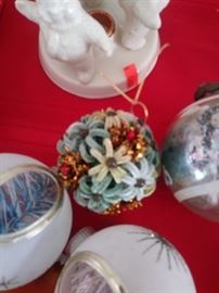 Vintage Christmas ornaments. 