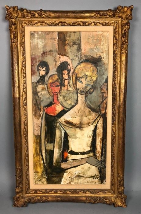 Lot 1 CHARLES LEVIER Modernist Abstract Portrait Painti