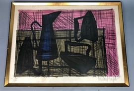 Lot 3 BERNARD BUFFET Modernist Still Life Litho Print w