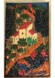 Lot 7 MICHAEL DELACROIX Highly Textured Landscape Paint