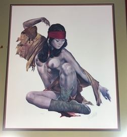 Lot 52 POPA  RUBY LEE Print of Semi Nude Female in Indi