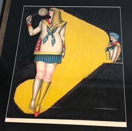 Lot 55 RICHARD LINDNER Colorful Graphic Lithograph Print
