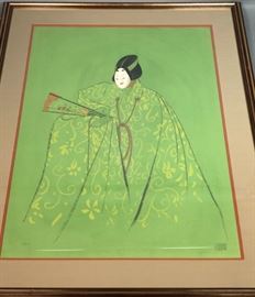 Lot 57 AL HIRSCHFELD Portrait Print Japanese Figure with