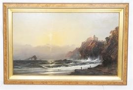 Lot 85 JAMES HAMILTON Rocky Coastal Oil Painting. Ocean 