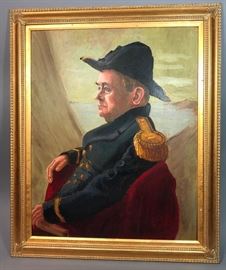 Lot 89 Elmer DuVall, oil painting on board, portrait of 