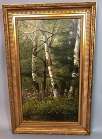 Lot 90 D. D. Coomol, 92, oil painting on canvas, birch 