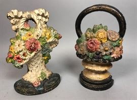 Lot 115 2 Vintage Painted Cast Iron Door Stops. Neither i