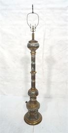Lot 159 Chinese Asian Champleve Enamel Floor Lamp. Tooled