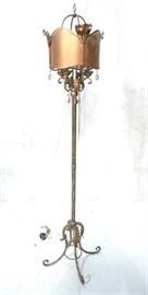 Lot 160 Contemporary Wrought Iron Metallic Pntd Floor Lam
