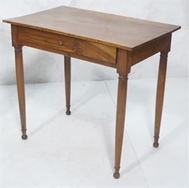 Lot 168 One Drawer Small Antique Table Stand. Bowed wood 