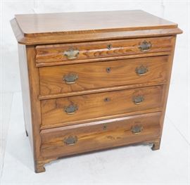 Lot 169 Antique 4 Drawer Bachelors Chest Dresser. Bevele