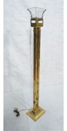 Lot 171 Modernist Decorator Brass Column Floor Lamp. Heav