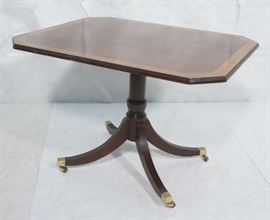 Lot 189 Banded Mahogany Tilt top Antique Table. Rectangul