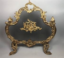 Lot 192 Lot 44 Antique Decorative Brass Fire Screens. F