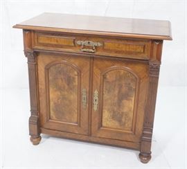 Lot 211 Antique Victorian 2 Door Wash Stand. Decorative b