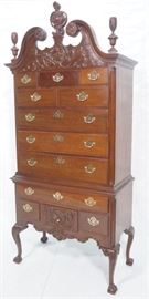 Lot 219 COUNCILL Antique Reproduction Chest On Chest. Dec