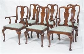 Lot 259 6 HENKEL HARRIS Traditional Dining Chairs. Shaped