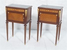 Lot 227 Pr Antique Marble Top French Style Stands Humidor