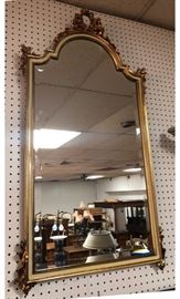 Lot 243 Vintage Decorator Arch Top Gilt Wall Mirror with 