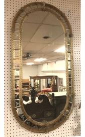 Lot 252 Vitri Murano Venetian Wall Mirror. Racetrack form