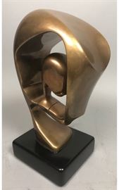 Lot 274 George Charpentier Sculpture. Heavy Modernist Bro