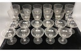 Lot 281 23pc BACCARAT French Crystal Stemware. 11 stem wa