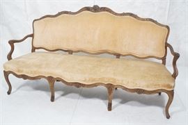 Lot 295 Large Country French Style Sofa Settee. Camel Col