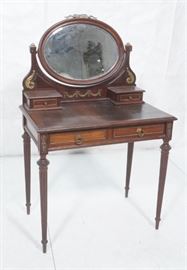 Lot 299 Antique Small Scale 2 Part Mahogany Vanity on tap