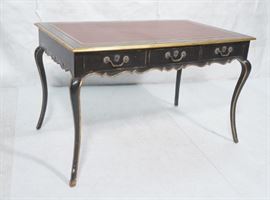 Lot 308 French Style Ebonized Gilt Trim Writing Desk. Peb